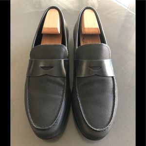 Giorgio Armani grey loafers men's size 9.5